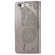 iPhone 16e / 17e Butterfly Love Flower Embossed Leather Phone Case - Gray