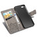 iPhone 16e / 17e Butterfly Love Flower Embossed Leather Phone Case - Gray
