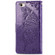 iPhone 16e / 17e Butterfly Love Flower Embossed Leather Phone Case - Purple