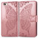 iPhone 16e / 17e Butterfly Love Flower Embossed Leather Phone Case - Rose Gold