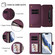 iPhone 16e / 17e Butterfly Love Flower Multi-card Zipper Wallet Leather Phone Case - Dark Purple