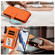 iPhone 16e / 17e Butterfly Love Flower Multi-card Zipper Wallet Leather Phone Case - Orange