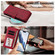iPhone 16e / 17e Butterfly Love Flower Multi-card Zipper Wallet Leather Phone Case - Wine Red
