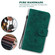 iPhone 16e / 17e Butterfly Rose Embossed Leather Phone Case - Green