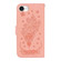 iPhone 16e / 17e Butterfly Rose Embossed Leather Phone Case - Pink