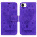 iPhone 16e / 17e Butterfly Rose Embossed Leather Phone Case - Purple