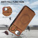 iPhone 16e / 17e Car Magnetic Ring Buckle Card Bag Phone Case with Lanyard - Brown
