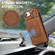 iPhone 16e / 17e Car Magnetic Ring Buckle Card Bag Phone Case with Lanyard - Brown