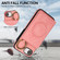 iPhone 16e / 17e Car Magnetic Ring Buckle Card Bag Phone Case with Lanyard - Pink