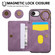 iPhone 16e / 17e Car Magnetic Ring Buckle Card Bag Phone Case with Lanyard - Purple