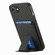 iPhone 16e / 17e Carbon Fiber Card Bag Fold Stand Phone Case - Black