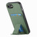 iPhone 16e / 17e Carbon Fiber Card Bag Fold Stand Phone Case - Green