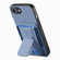iPhone 16e / 17e Carbon Fiber Fold Stand Elastic Card Bag Phone Case - Blue