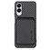 iPhone 16e / 17e Carbon Fiber Leather Card Magsafe Phone Case - Black
