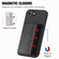iPhone 16e / 17e Carbon Fiber Magnetic Card Wallet RFID Blocking Phone Case - Black