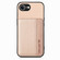 iPhone 16e / 17e Carbon Fiber Magnetic Card Wallet RFID Blocking Phone Case - Khaki
