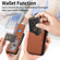 iPhone 16e / 17e Carbon Fiber MagSafe Vertical Flip Card Bag Phone Case - Brown
