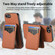 iPhone 16e / 17e Carbon Fiber MagSafe Vertical Flip Card Bag Phone Case - Brown