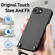 iPhone 16e / 17e Carbon Fiber Texture Leather Back Phone Case with Crossbody Strap - Black