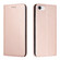 iPhone 16e / 17e Carbon Fiber Texture Magnetic Flip Leather Phone Case - Rose Gold