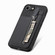 iPhone 16e / 17e Carbon Fiber Vertical Flip Zipper Phone Case - Black