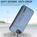 iPhone 16e / 17e Carbon Fiber Vertical Flip Zipper Phone Case - Blue