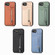 iPhone 16e / 17e Carbon Fiber Vertical Flip Zipper Phone Case - Blue