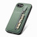 iPhone 16e / 17e Carbon Fiber Vertical Flip Zipper Phone Case - Green