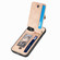 iPhone 16e / 17e Carbon Fiber Vertical Flip Zipper Phone Case - Khaki