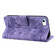 iPhone 16e / 17e Cartoon Sakura Cat Embossed Leather Phone Case - Purple