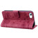 iPhone 16e / 17e Cartoon Sakura Cat Embossed Leather Phone Case - Wine Red
