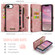 iPhone 16e / 17e CaseMe 008 Detachable Multifunctional Leather Phone Case - Pink