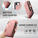 iPhone 16e / 17e CaseMe 008 Detachable Multifunctional Leather Phone Case - Pink