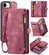 iPhone 16e / 17e CaseMe 008 Detachable Multifunctional Leather Phone Case - Red