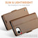 iPhone 16e / 17e CaseMe 023 Butterfly Buckle Litchi Texture RFID Anti-theft Leather Phone Case - Brown