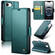 iPhone 16e / 17e CaseMe 023 Butterfly Buckle Litchi Texture RFID Anti-theft Leather Phone Case - Green