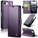 iPhone 16e / 17e CaseMe 023 Butterfly Buckle Litchi Texture RFID Anti-theft Leather Phone Case - Purple