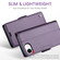 iPhone 16e / 17e CaseMe 023 Butterfly Buckle Litchi Texture RFID Anti-theft Leather Phone Case - Purple