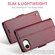 iPhone 16e / 17e CaseMe 023 Butterfly Buckle Litchi Texture RFID Anti-theft Leather Phone Case - Red