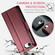 iPhone 16e / 17e CaseMe 023 Butterfly Buckle Litchi Texture RFID Anti-theft Leather Phone Case - Red