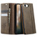 iPhone 16e / 17e CaseMe 033 Calf Leather Lining Microfibre RFID Blocking Phone Case - Coffee