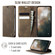iPhone 16e / 17e CaseMe 033 Calf Leather Lining Microfibre RFID Blocking Phone Case - Coffee