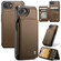 iPhone 16e / 17e CaseMe C22 Card Slots Holder RFID Anti-theft Phone Case - Brown