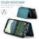 iPhone 16e / 17e CaseMe C22 Card Slots Holder RFID Anti-theft Phone Case - Green