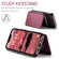 iPhone 16e / 17e CaseMe C22 Card Slots Holder RFID Anti-theft Phone Case - Red