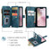 iPhone 16e / 17e CaseMe C30 Card Slots Zipper Wallet Leather Phone Case - Blue