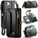 iPhone 16e / 17e CaseMe C36 Card Slots Zipper Wallet RFID Anti-theft Leather Phone Case - Black