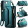 iPhone 16e / 17e CaseMe C36 Card Slots Zipper Wallet RFID Anti-theft Leather Phone Case - Blue