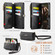 iPhone 16e / 17e CaseMe C39 RFID Blocking Zipper Wallet Leather Phone Case with Crossbody Strap - Black