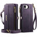 iPhone 16e / 17e CaseMe C39 RFID Blocking Zipper Wallet Leather Phone Case with Crossbody Strap - Purple